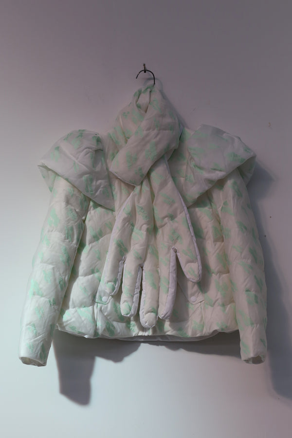 CHENPENG Lover's Embrace Down Jacket Suit CP21AWJ024CPC357 Seaweed Green